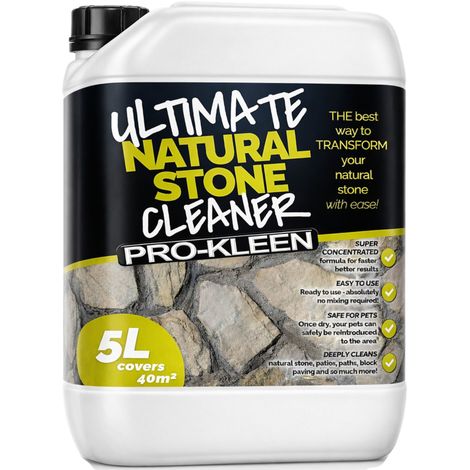 ProKleen Natural Stone Cleaner 5L For Paths, Paving, Patios, Block Paving & Natural Stone